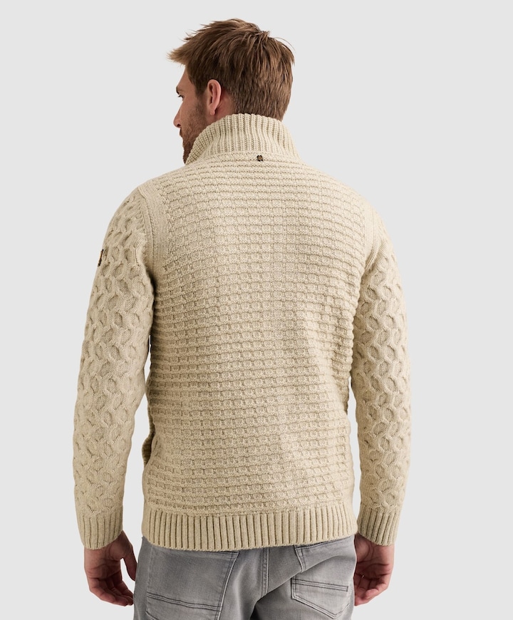 Heren vest ecru