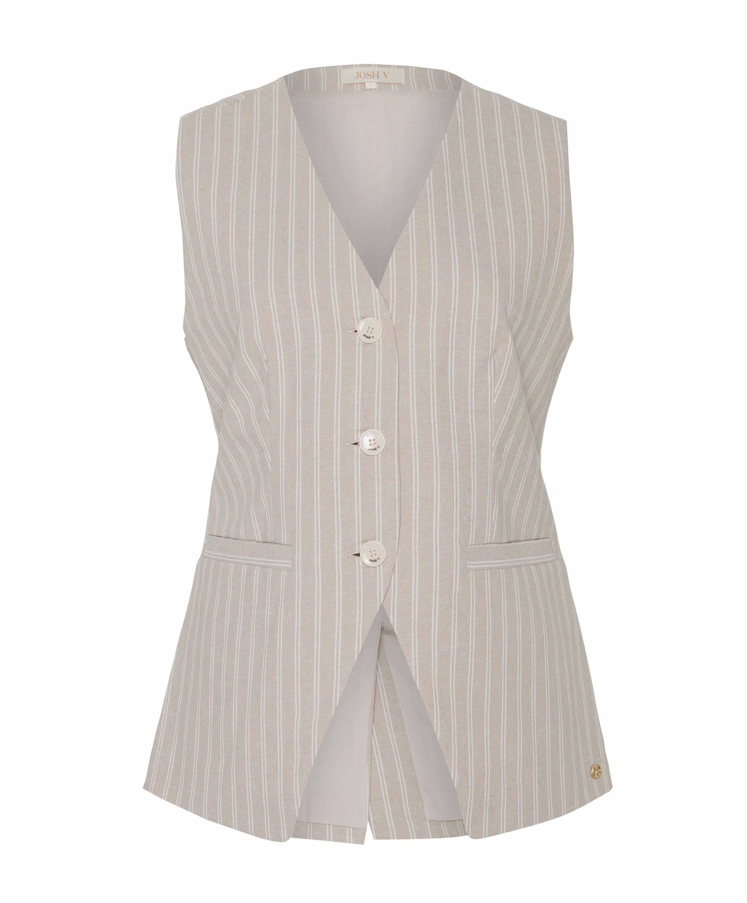 Dames gilet beige