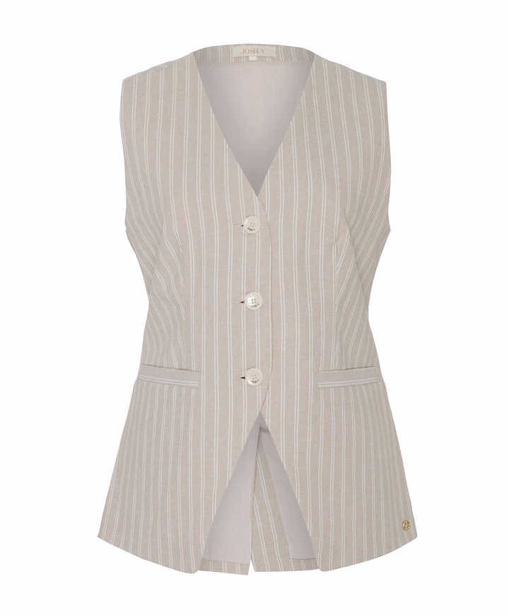 Dames gilet beige