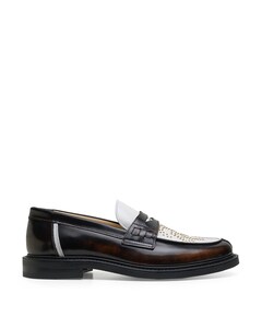Gowtu Studs dames loafers bruin