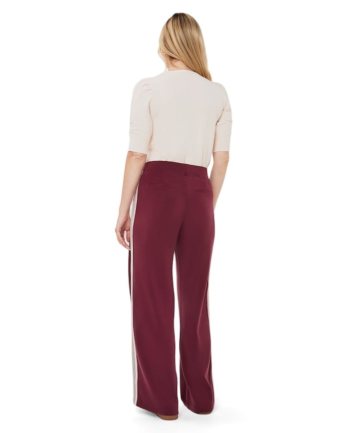 Trousers tape Modal dames broek bordeaux