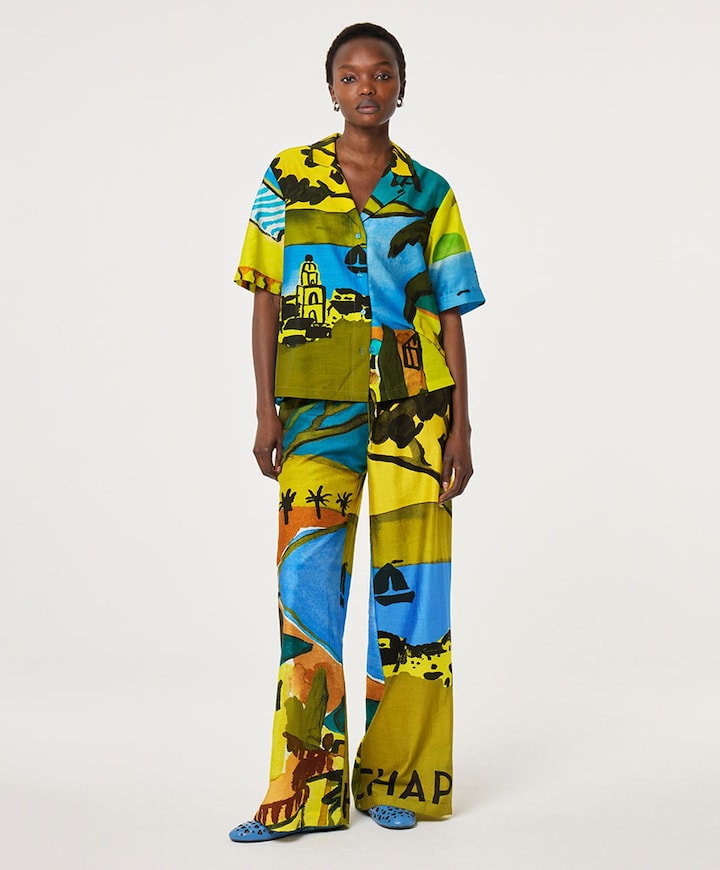 Brent dames broek geel