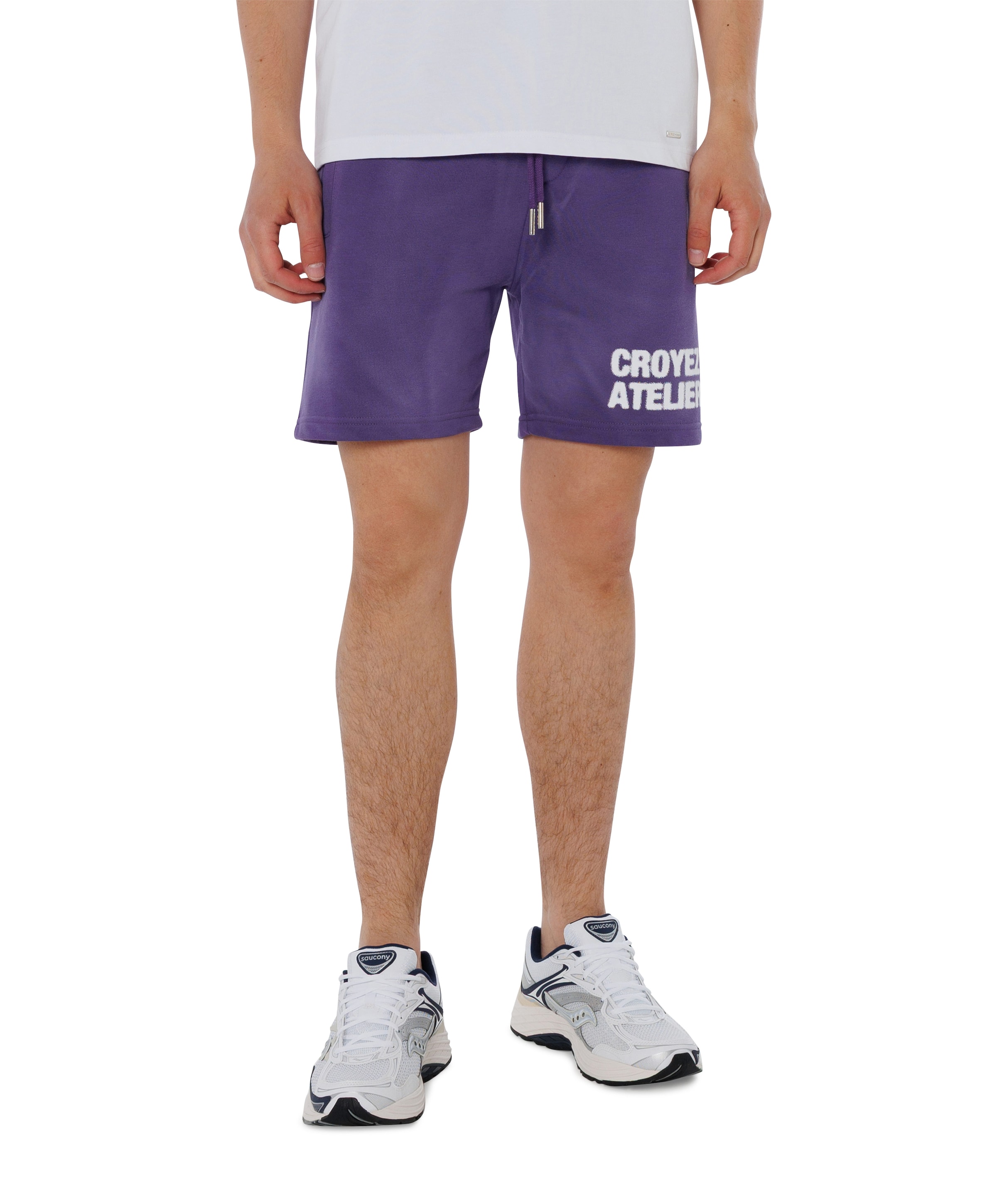 Sprayed atelier shorts heren korte broek paars