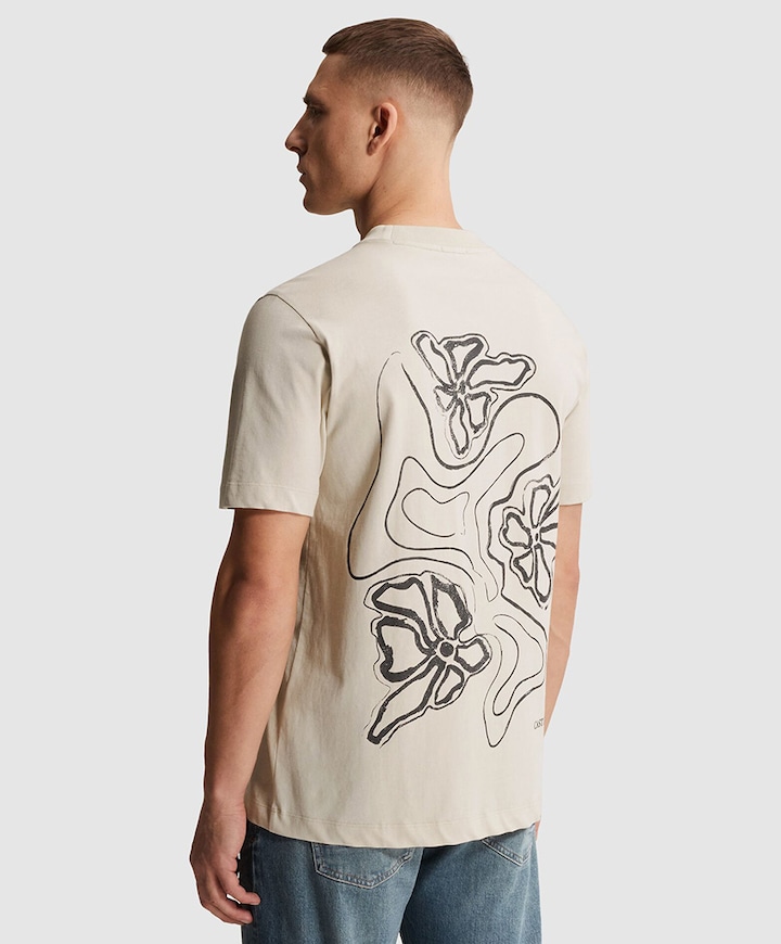 Heren T-shirt beige