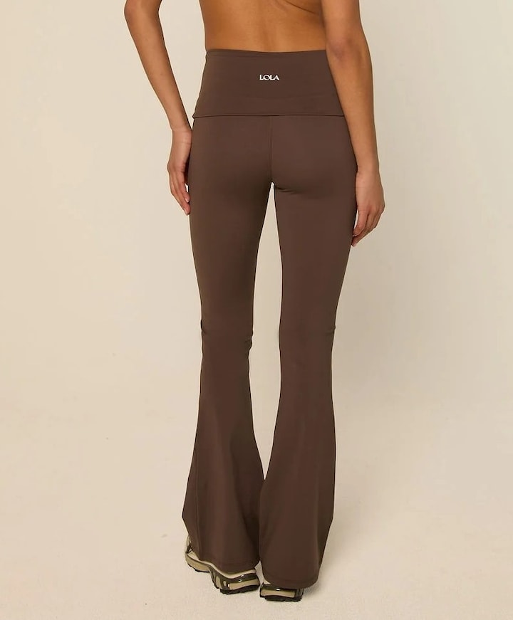 Bruna Flared Legging dames trainingsbroek bruin