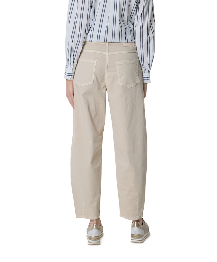 Mara Tapered Detail dames broek beige