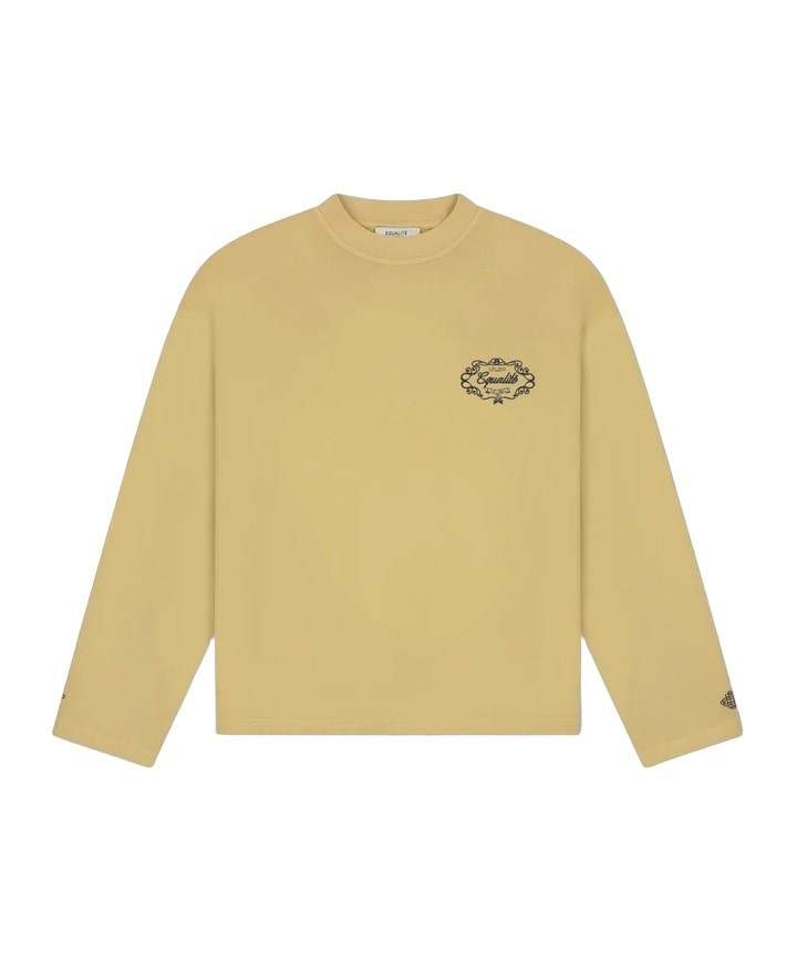 Uniseks longsleeve geel
