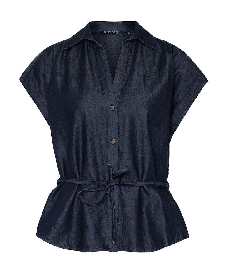 Dames blouse blauw