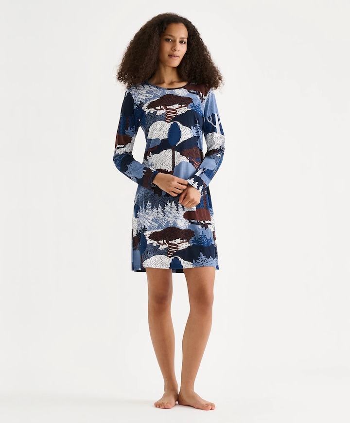Dames nachthemd blauw