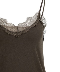 Dames top bruin