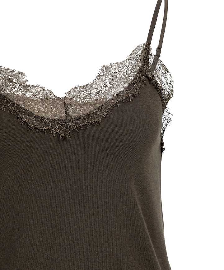 Dames top bruin
