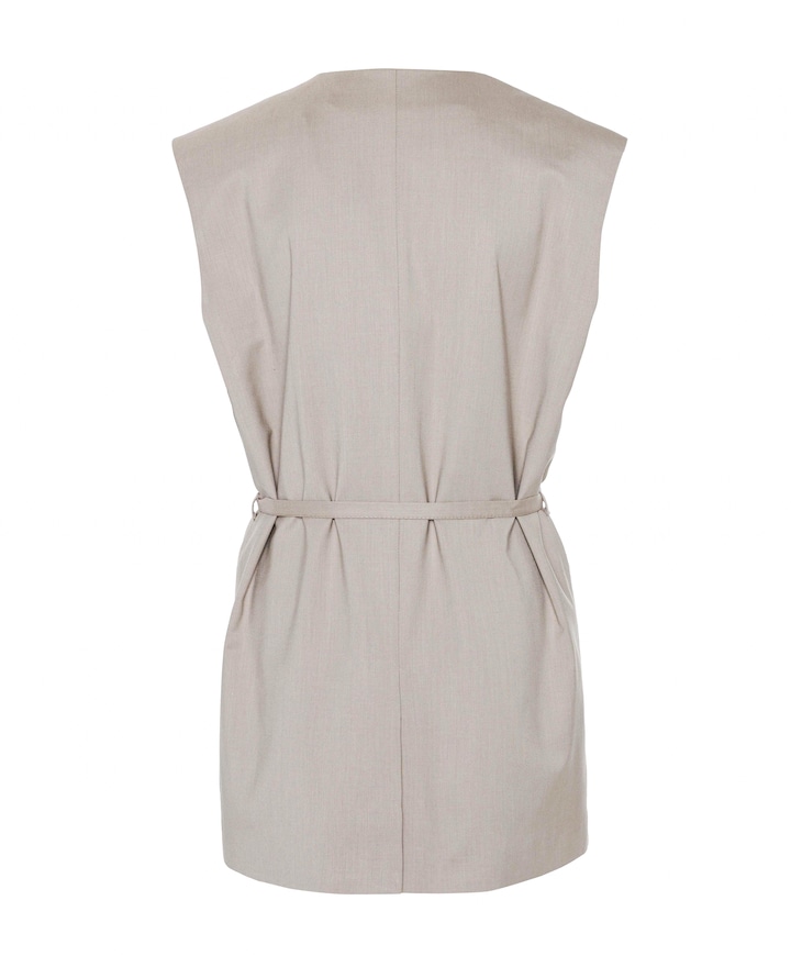 Dames gilet beige
