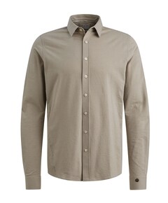 Heren overhemd lange mouw grijs