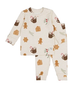 Uniseks pyjamaset  ecru
