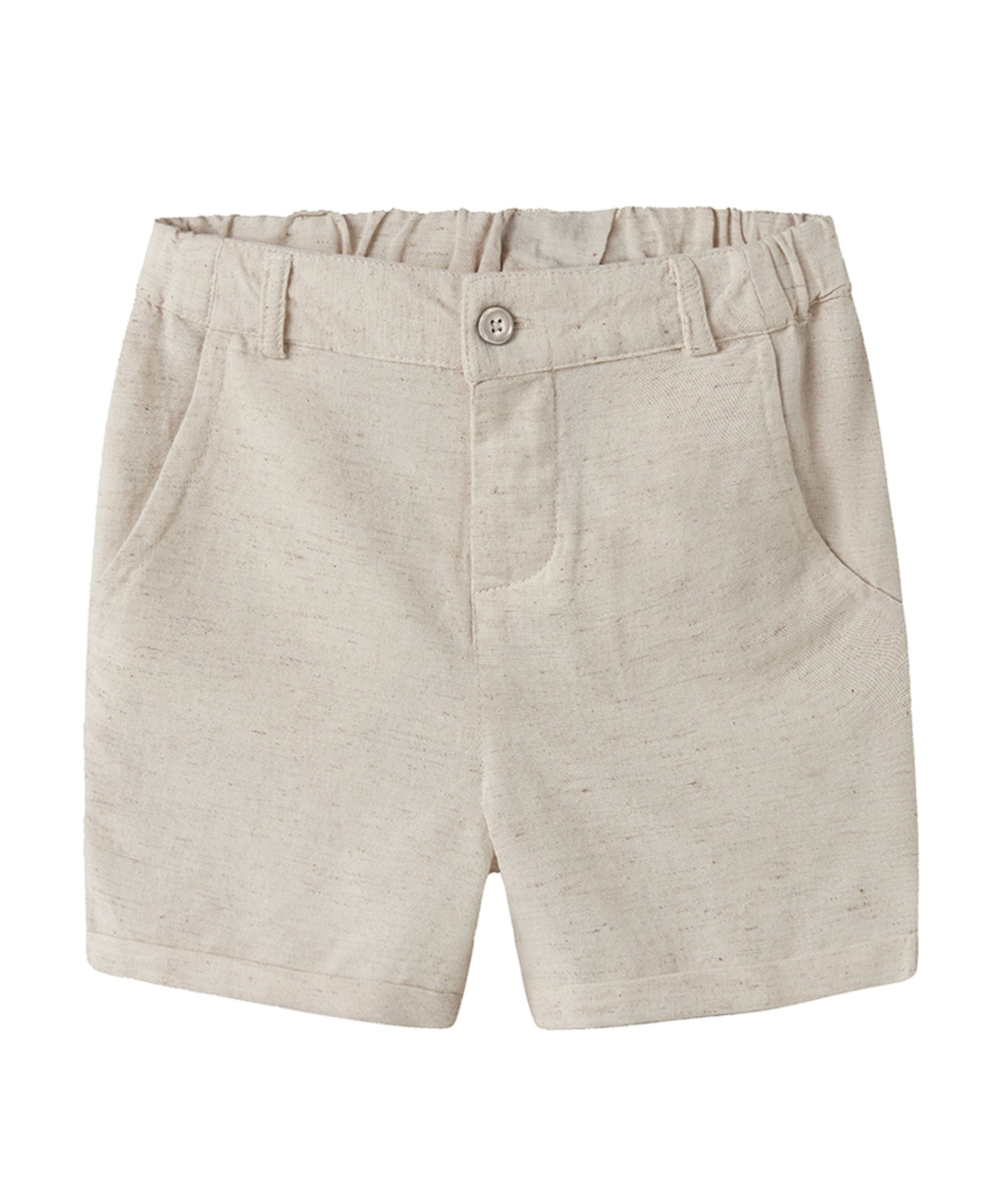 NMMFAHER jongens korte broek beige