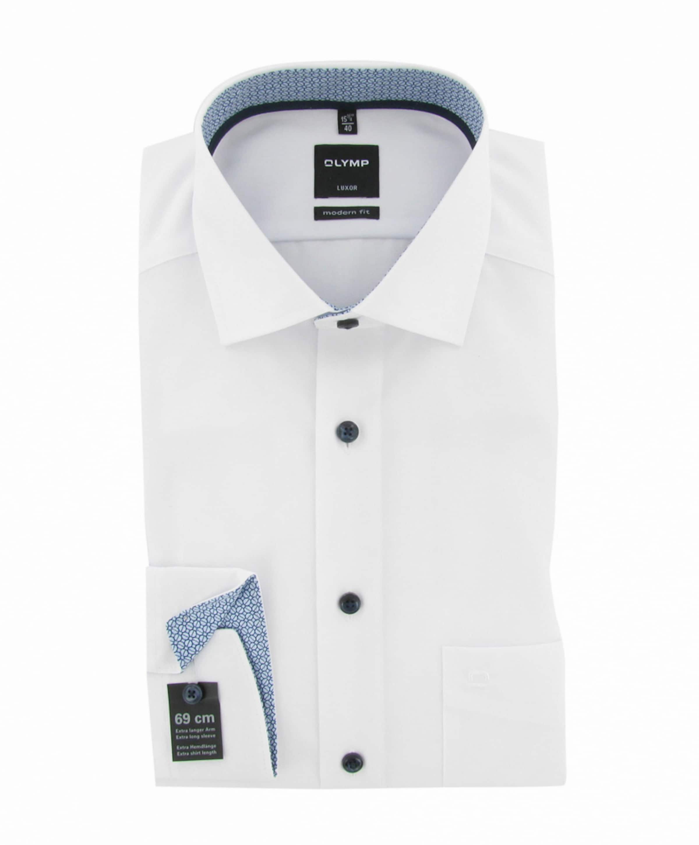 Heren overhemd lange mouw wit