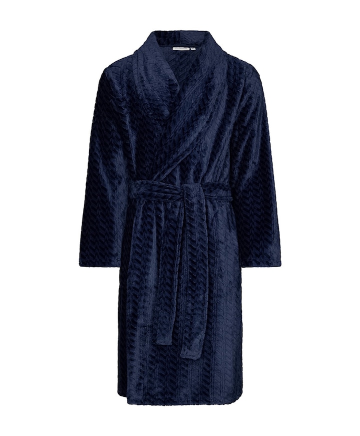 Heren ochtendjas blauw