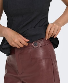 ONLJULIA FAUX LEATHER SHORTS OTW dames korte broek bruin