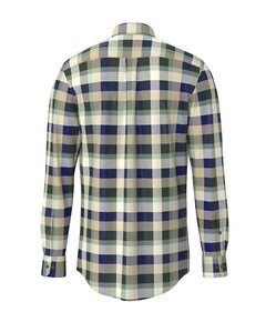 Heren overhemd lange mouw groen