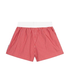 STRIPED dames korte broek rood