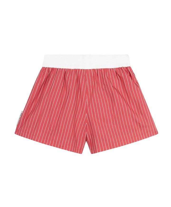 STRIPED dames korte broek rood