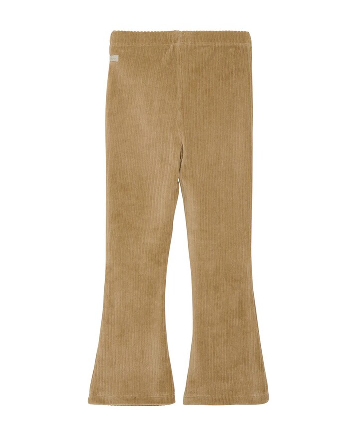 Flared Velvet broek beige