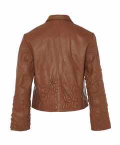 Dames leren jas bruin