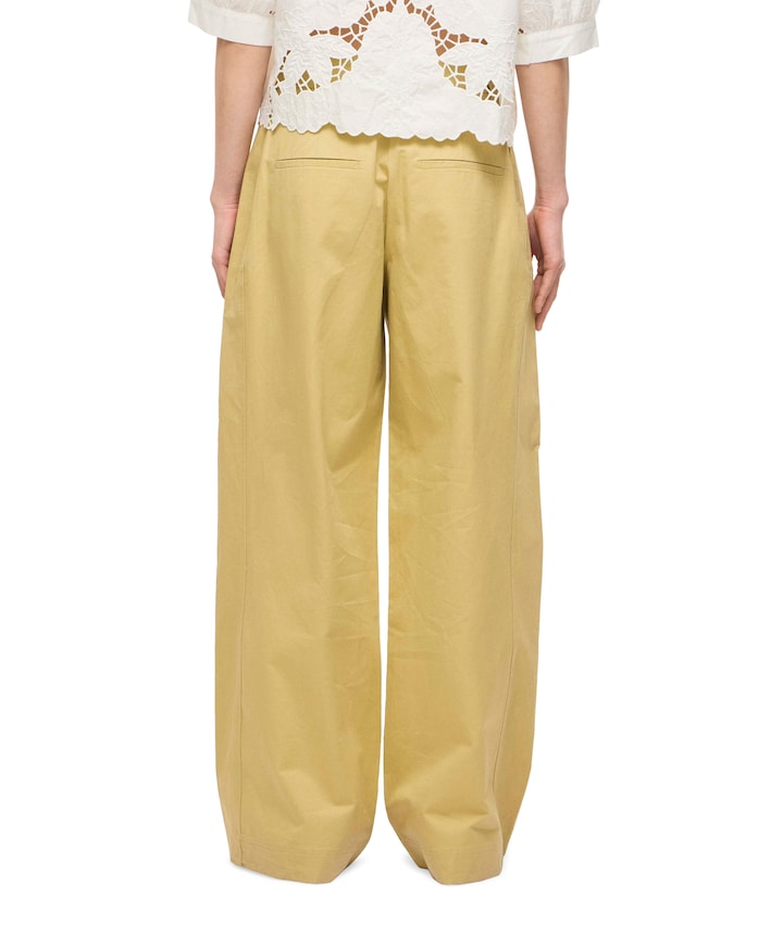 ROUPETRA RW F/L BARREL TROUSER dames broek beige