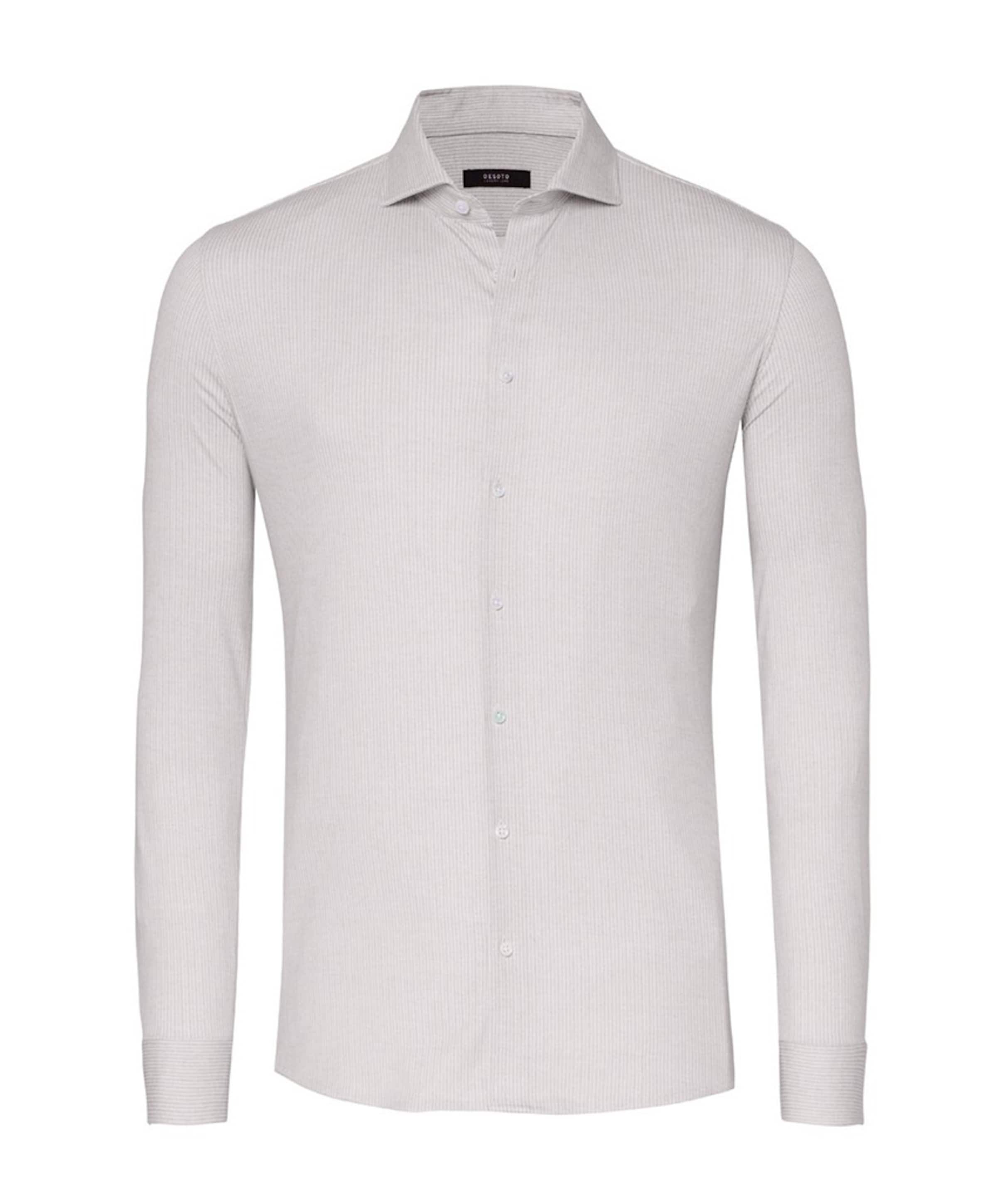 Heren overhemd lange mouw beige