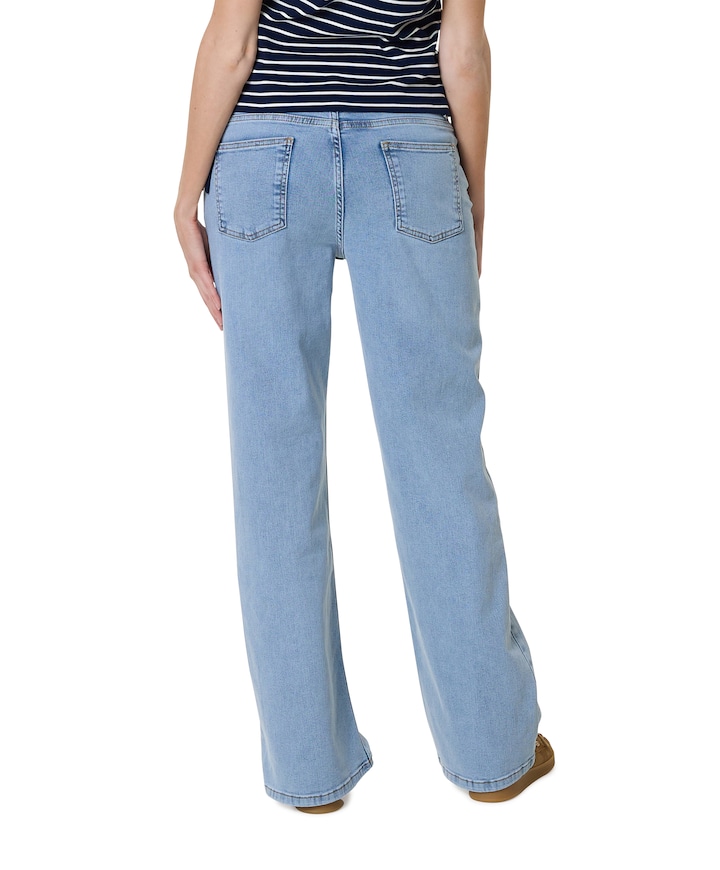 Wide leg dames jeans blauw