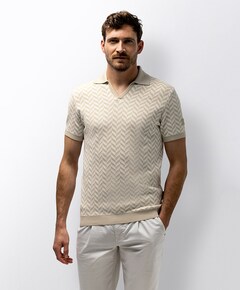 Heren polo beige