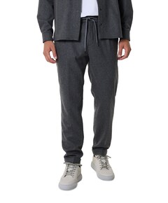 Blended wool drawstring with Shark fin pantalon grijs
