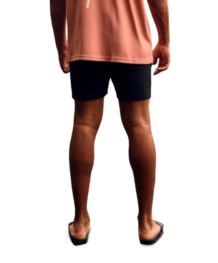 Split shorts heren korte broek zwart