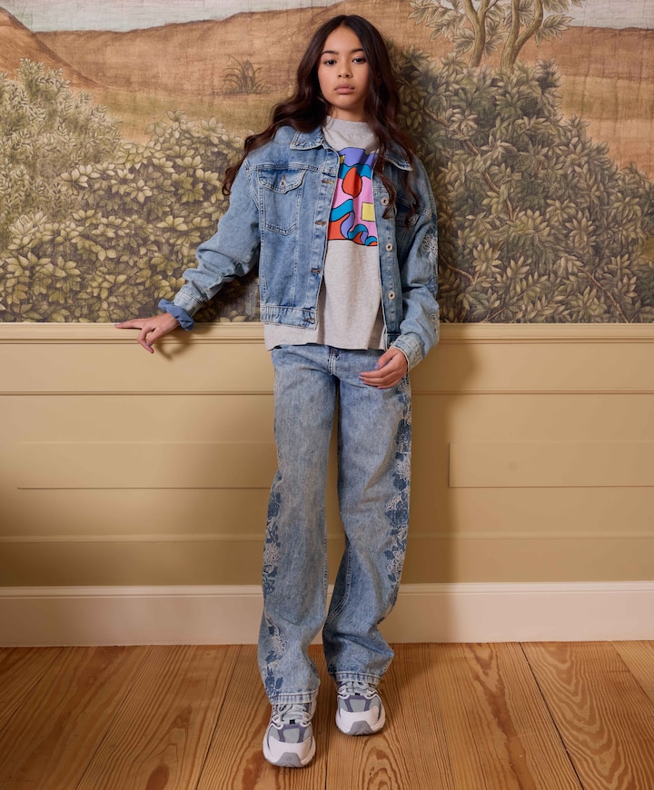 Meisjes t-shirt grijs