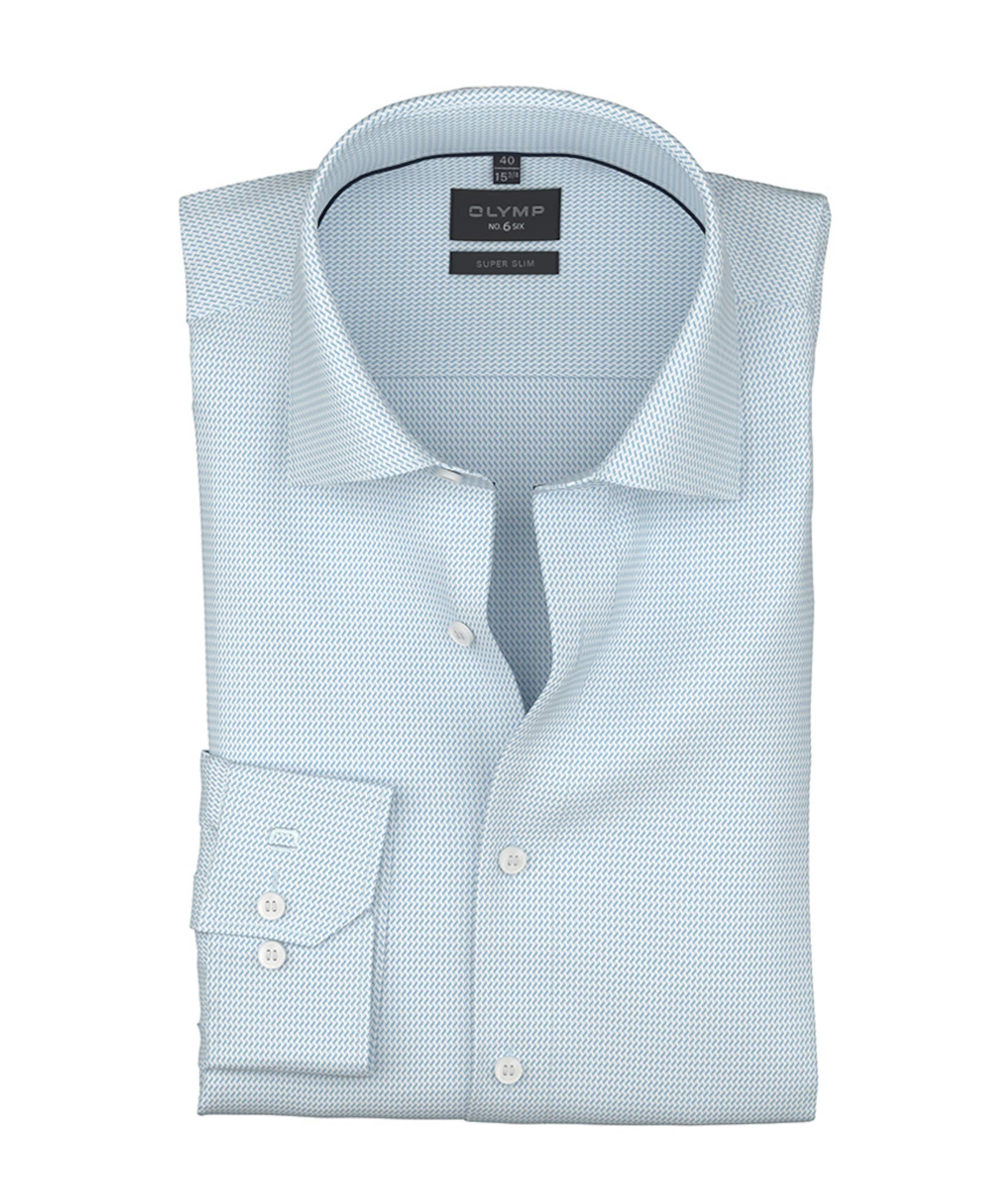 Heren overhemd extra lange mouw blauw