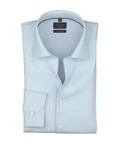 Heren overhemd extra lange mouw blauw