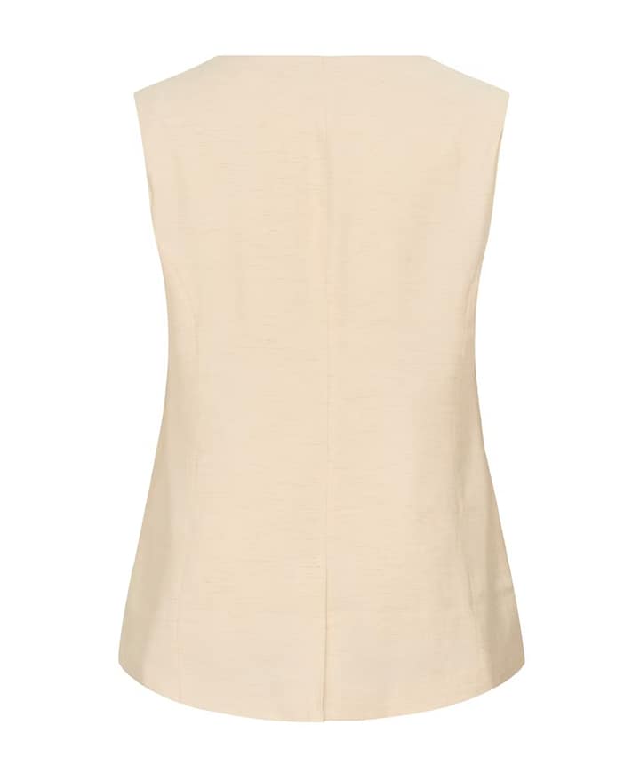Dames gilet beige
