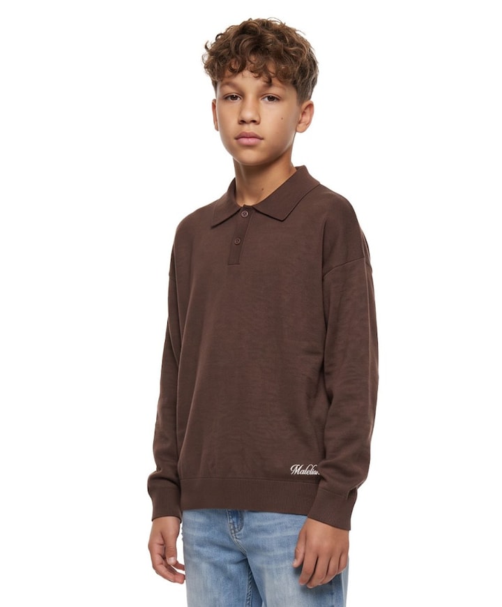 Jongens polo bruin