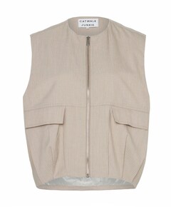 Dames gilet beige