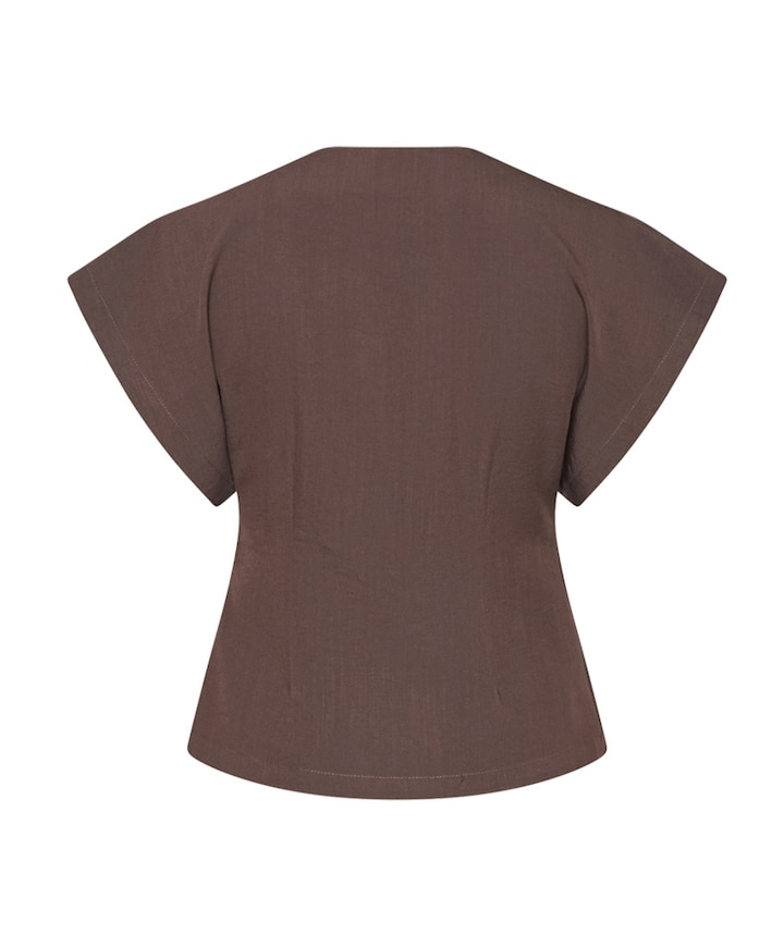 Dames top bruin