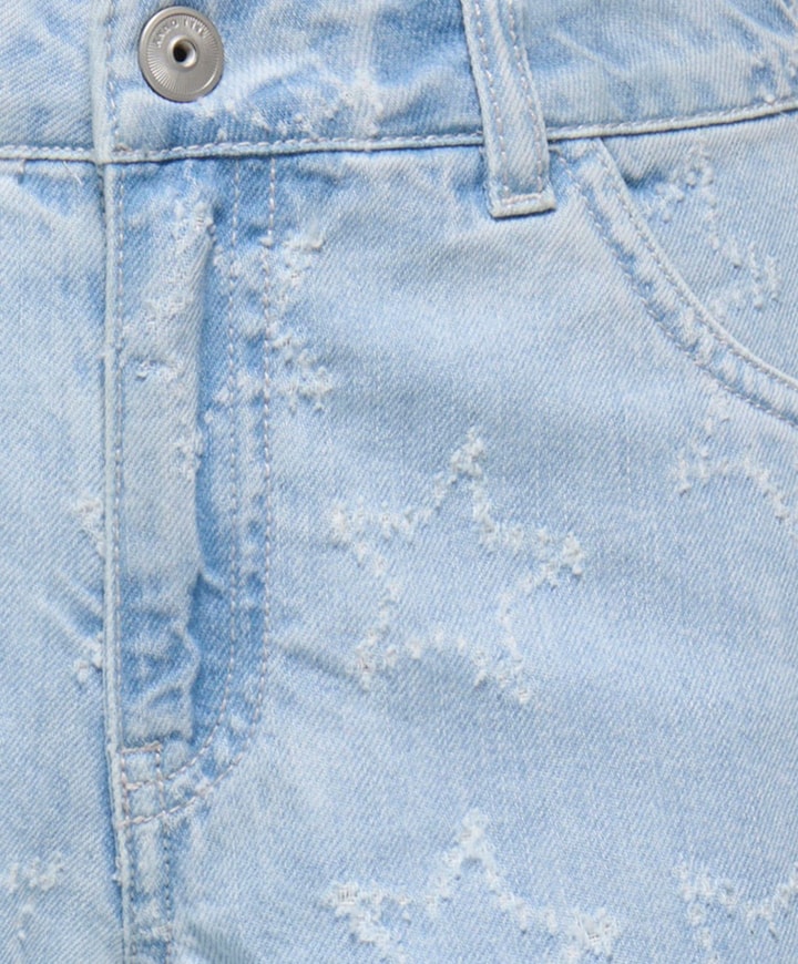KOGVEGA HW STAR MOM DNM SHORTS QYT meisjes korte broek blauw
