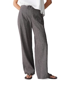 Melane crinkled dames broek bruin