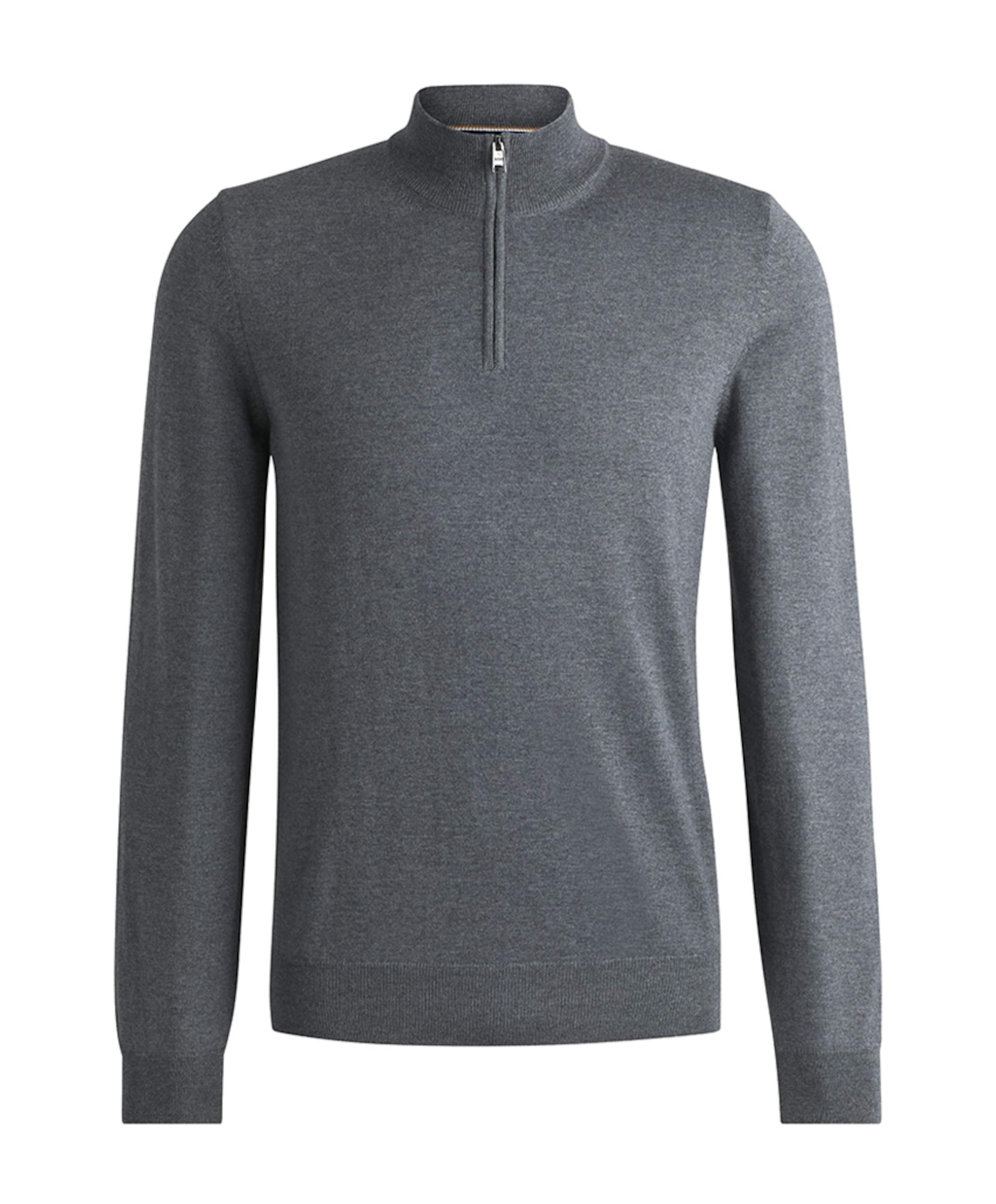Trui met rits grijs