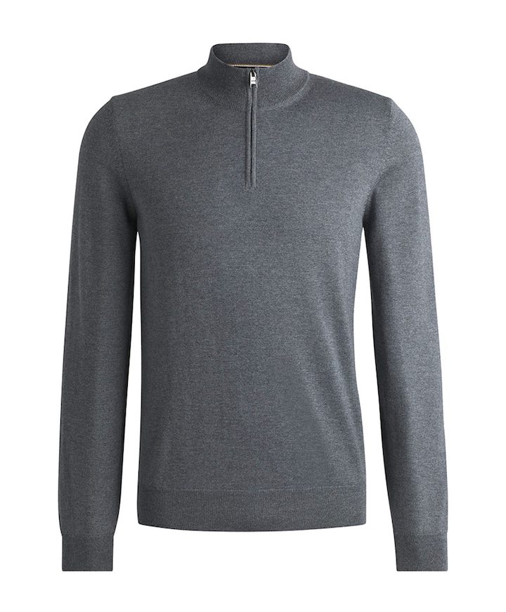 Trui met rits grijs