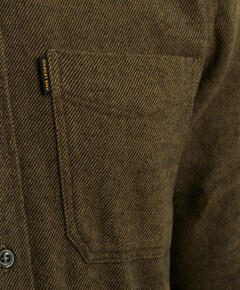 Heren overhemd lange mouw groen