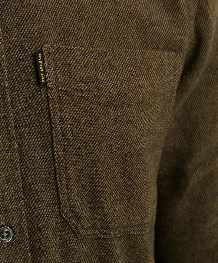 Heren overhemd lange mouw groen