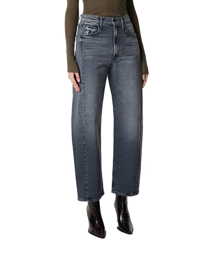 The half pipe flood dames jeans grijs