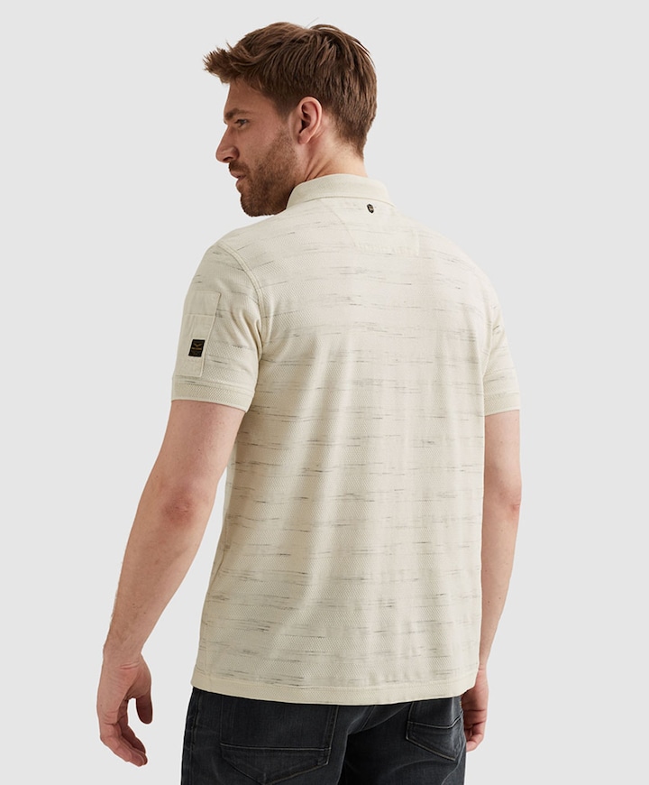 Heren polo ecru