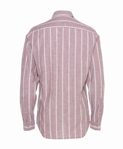 Heren overhemd lange mouw paars