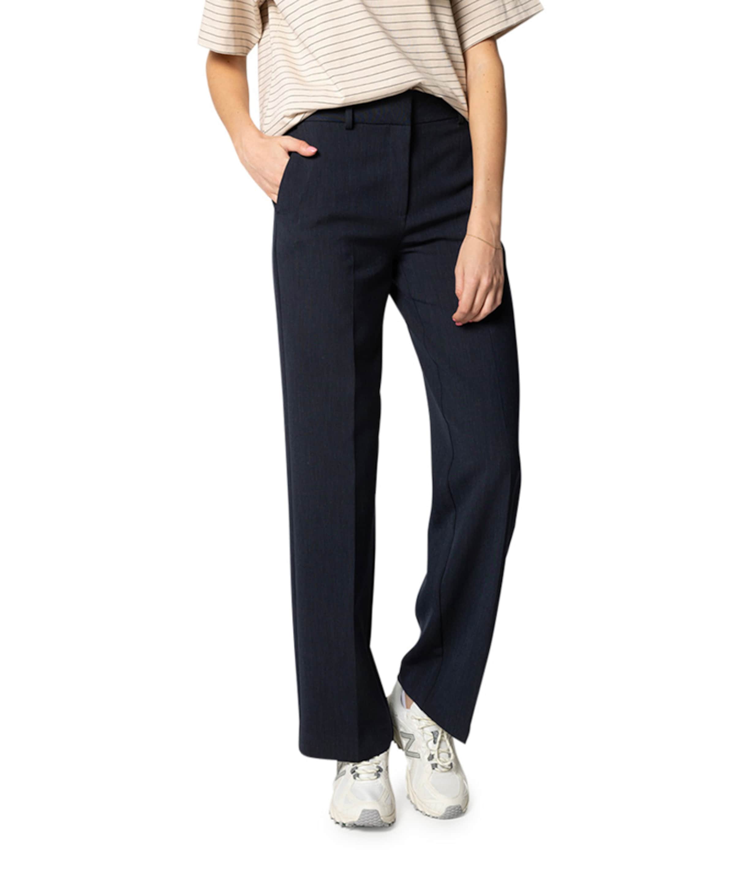 SLFRITA MW WIDE PANT DARK SAP MEL N dames pantalon blauw